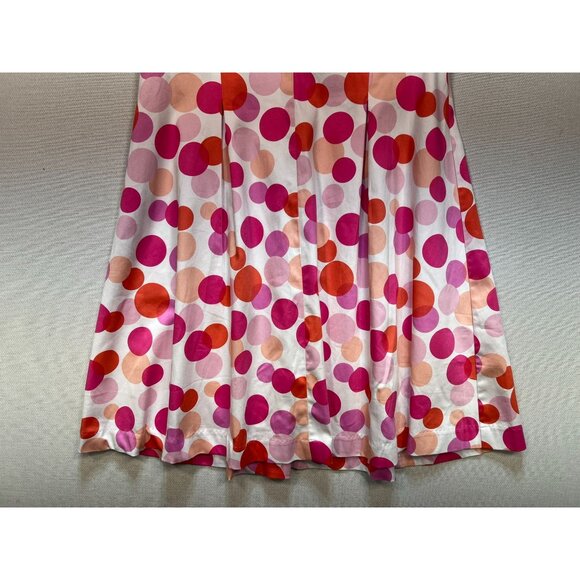 Chadwicks Of Boston Womens Sleeveless Dress Size 10P White Pink Polka Dot - Picture 6 of 11